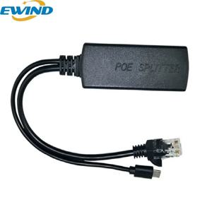 EWIND 기가비트 POE 스플리터, 화웨이용 시스코 및 카메라용 이더넷을 통한 파워 오버 이더넷, 마이크로 USB, C타입, DC 10, 100, 1000Mbps, 48V-5V, 12V