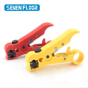 전기 케이블 스트리핑 나이프 UTP STP RG59 RG6 RG7 RG11 동축 케이블 용 다기능 와이어 커터 스트리퍼 도구