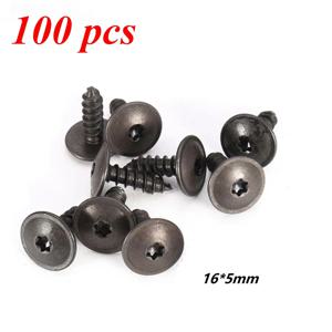 100pcs 16x5mm 클립 엔진 커버 나사 Undertray 스플래시 가드 휠 아치 Torx 패스너 클립 For VW For Audi 자동차 액세서리