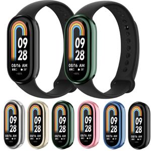 Mi Band 8 용 전체 커버 케이스 Xiaomi Miband 8 NFC 충격 방지 프레임 케이스 커버 보호용 화면 보호기 3D 필름