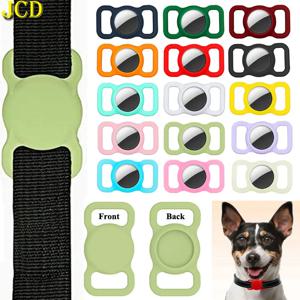 JCD 1 ~ 10pcs Apple Airtags 용 실리콘 보호 슬리브 애완 동물 강아지 고양이 위치 추적기 칼라 커버 분실 방지 보호 케이스