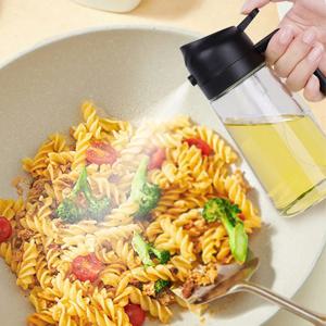 다기능 주방 오일 병 스프레이 오일 붓는 투인원 식품 등급 재료는 500ML 대용량을 손상시키기 쉽지 않습니다.