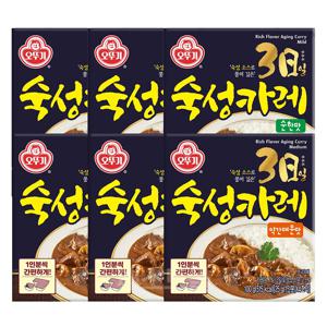 오뚜기 3일 숙성카레 순한맛(고형) 100g 3개 + 숙성카레 약간매운맛(고형) 100g 3개 세트