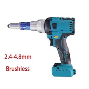 2.4-4.8mm 전기 리벳 건 브러시리스 드릴 삽입 Makita 18V 배터리 용 자동 리벳 팅 도구 스크루 드라이버 전동 공구