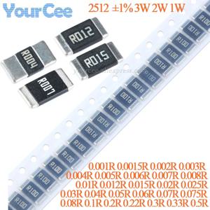 10pcs 3W 2W 1W 2512 SMD 합금 저항기 1% 0.001 0.002 0.003 0.004 0.005 0.006 0.007 0.008 0.01 0.012 0.015 0.02R 옴 저항