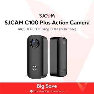 SJCAM C100 플러스 액션 카메라, 4K 30M 방수 2.4G 와이파이 액션 스포츠 캠, EIS 자전거 헬멧 오토바이