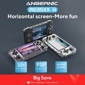 ANBERNIC 휴대용 게임 콘솔, 리눅스 3.5 인치 IPS 스크린, H700 레트로 비디오 게임 플레이어, 3300mAh 64G 5528 클래식 게임, RG35XX H