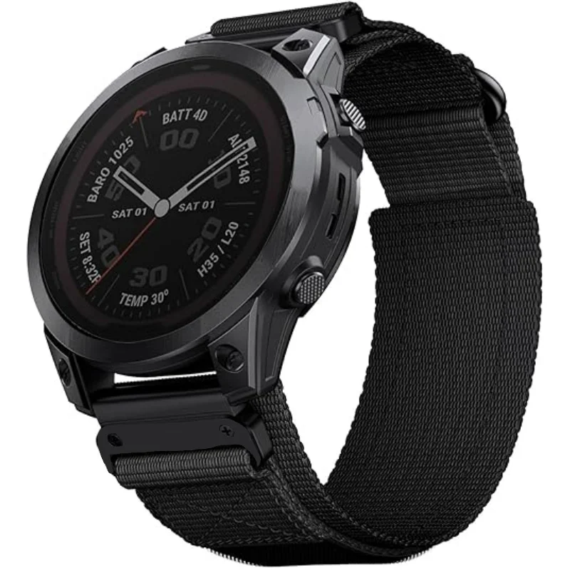 Garmin Fenix ​​7X 7 Pro Fenix ​​6X 6 5X 5Plus Tactix 7 Forerunner 965 955 Enduro 2 루프 밴드 용 22mm 26mm 나일론 퀵 핏 스트랩