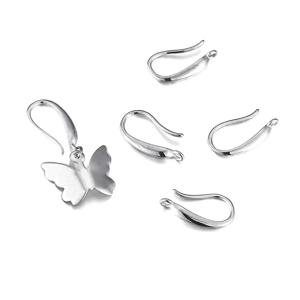 20PCS 패션 쥬얼리 결과 여성을위한 정품 925 실버 귀걸이 디자인을위한 부드러운 후크 귀 DIY 쥬얼리 만들기