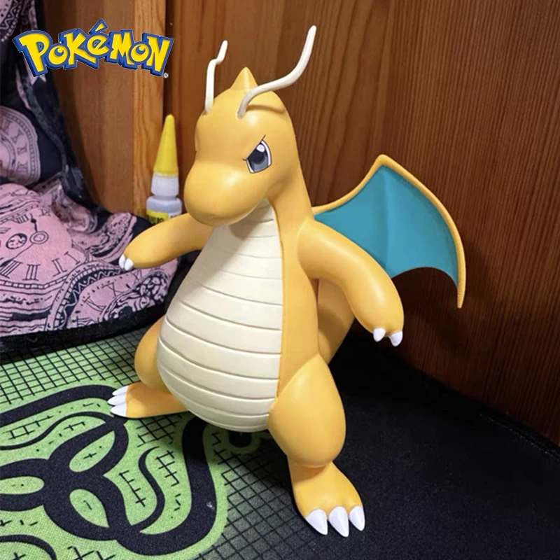 Pokeman 애니메이션 그림 Dragonite 피규어 12cm PVC 동상 입상 모델 컬렉션 데스크탑 장식 어린이 생일 장난감 선물