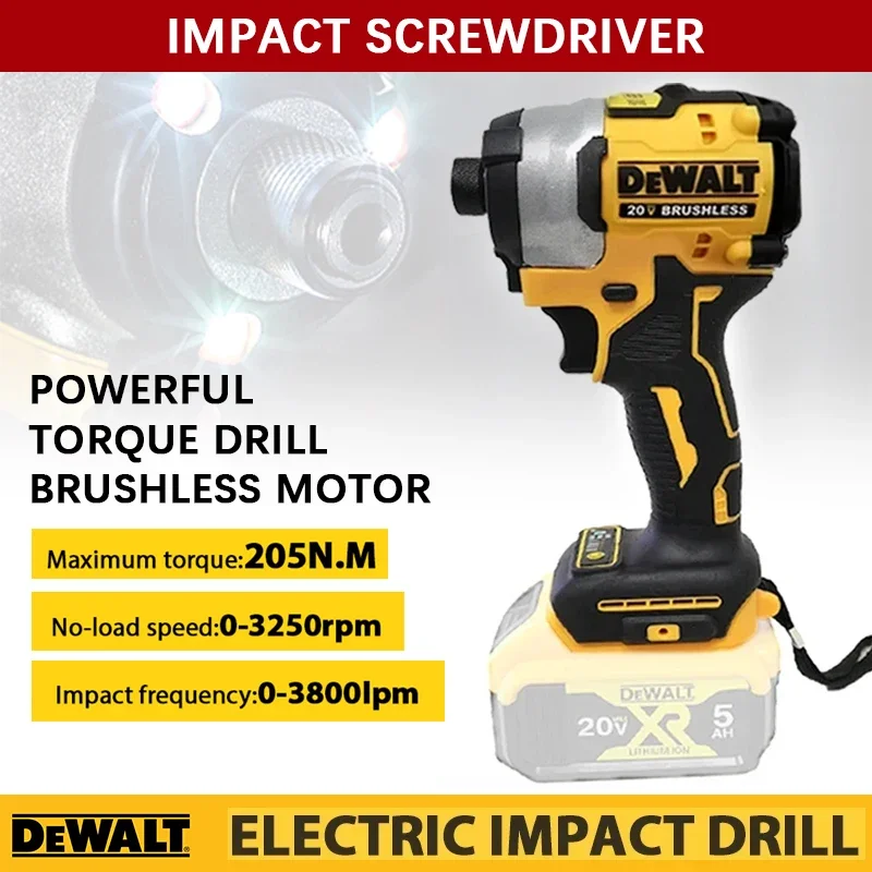 Dewalt 무선 컴팩트 드릴 드라이버, 20V 브러시리스 전기 드릴 스크루드라이버, 충전식 전동 공구, DCF850 업그레이드, DCF860