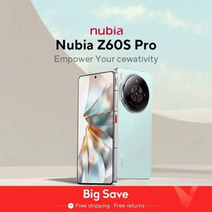 Nubia Z60S Pro 글로벌 버전 스마트폰, 스냅드래곤 8 2 세대, MyOS 14.0, 120Hz, 6.78 인치 AMOLED 스크린, 50M + 50M + 8M, 5100mAh NFC, 5G