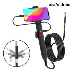양방향 360 °   회전 내시경, 1080P 카메라, 조명 내시경, 6mm 방수 프로브, Android/iOS 휴대폰이 포함된 내시경