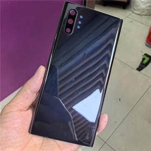 삼성 갤럭시 노트 10 플러스 N970F N975F 배터리 뒷면 커버 Note10 후면 도어 유리 패널 하우징 케이스 + 카메라 렌즈 ﻿