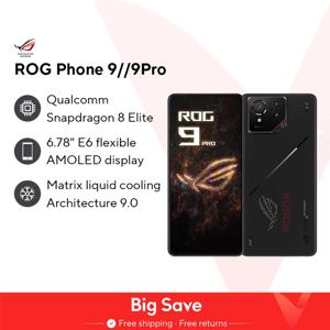 월드 프리미어 ASUS ROG 폰 9 5G 스마트폰, 스냅드래곤 8 엘리트, 6.78 인치 185Hz AMOLED 디스플레이, ROG 9 프로, 5800mAh NFC 휴대폰