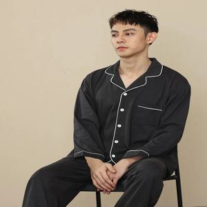 남성용 용수철 및 가을 긴 소매 파자마, 얇은 남성용 홈 의류, 가을 및 겨울, 2025 신상