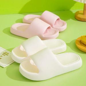 여성용 심플한 단색 가정용 신발, 커플 코시 슬라이드, 부드러운 샌들, 남성 슬리퍼, 실내 쪼리, 여름 신상