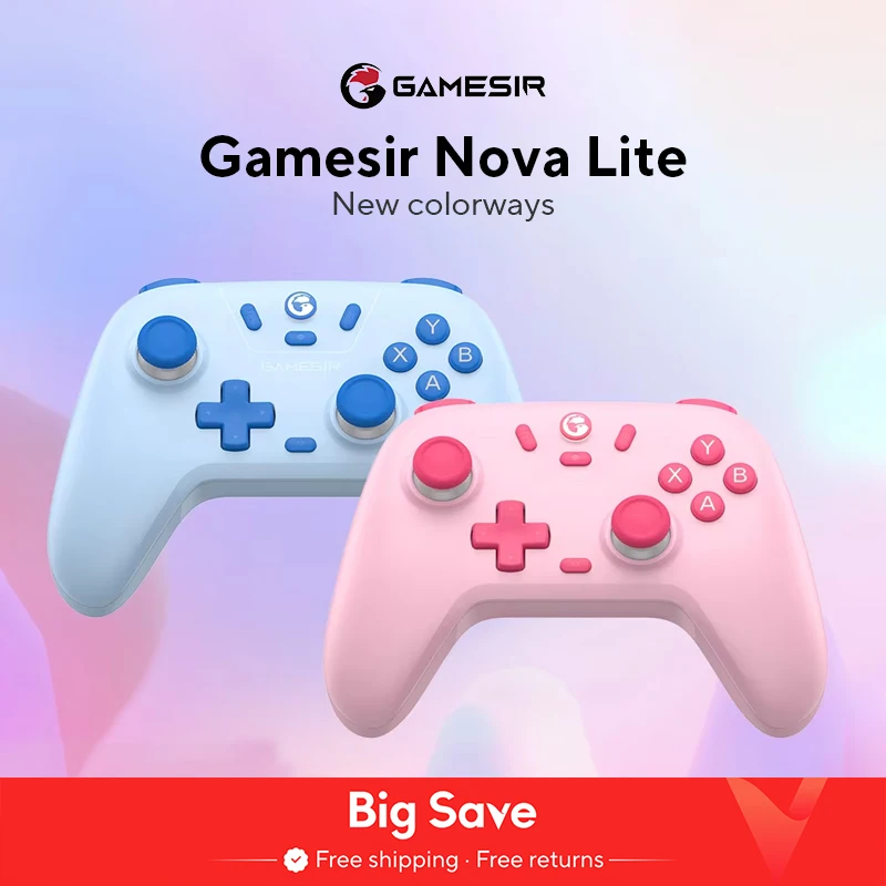 GameSir Nova Lite 무선 게임패드 컨트롤러, 블루투스 동글, 유선 스위치, 안드로이드, IOS, PC 및 스팀 게임용