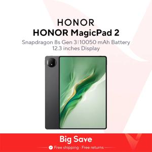 HONOR MagicPad 2 태블릿 글로벌 버전, 12.3 인치 OLED 스크린, 스냅드래곤 8s Gen 3 CPU, 13MP 후면 카메라, 10050mAh 배터리
