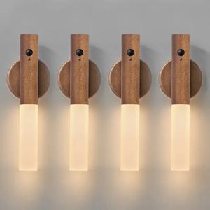 스마트 모션 센서 야간 조명 LED 충전식 자기 벽 램프 휴대용 복도 침실 계단 욕실 캐비닛 장식