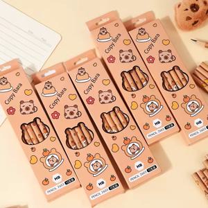 12pcs Kawaii Capybara 연필 학교 사무실 학생을위한 지우개로 드로잉 연필 스케치 편지지 공급 연필