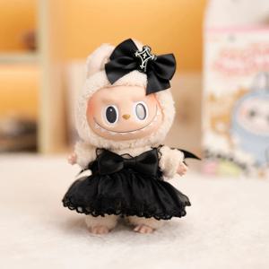 귀여운 미니 봉제 인형 의류 액세서리 Labubu 아이돌 인형 어두운 악마 슬링 드레스 크리스마스 앉아 파티 의류 컬렉션 선물