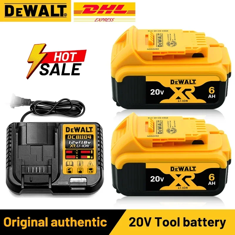 DEWALT 정품 배터리, 20V, 6AH, 충전식 리튬 이온 배터리, DEWALT,DCB115,DCB69 DCB118, 고속 충전, 공구 배터리 20V