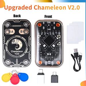 B48A 카멜레온 울트라 V2.0 RFID 스마트 칩 리더 에뮬레이터 125Khz 13.56Mhz 카드 디코드 NFC 복사기 + 3Xuid 키 체인/CUID 카드