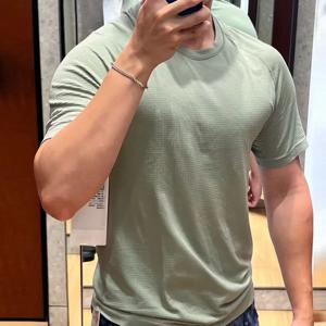 레몬 메탈 벤트 테크 남성용 스포츠 반팔 티셔츠 남성용 캐주얼 통기성 라운드 넥 빠른 건조 스포츠 티셔츠