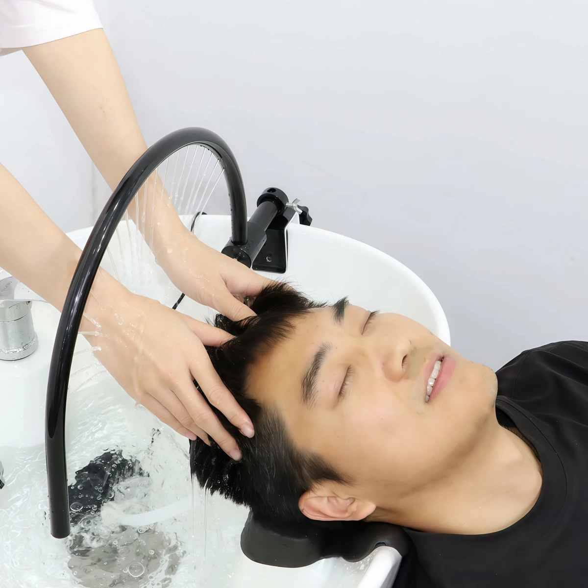 샴푸 싱크용 펌프가 있는 헤드 스파 워터 프레임, 휴대용 살롱 샤워 헤드 장비, 샴푸 그릇 폭포
