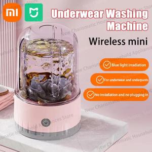 Xiaomi MIJIA 무선 세탁기 휴대용 속옷 클리너 2000AH 미니 양말 세탁기 완전 자동 세탁 버킷
