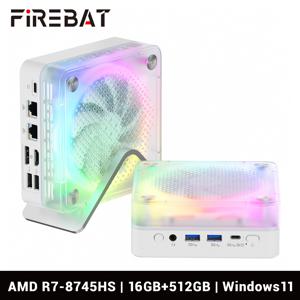 FIREBAT MN56 MINIPC AMD R7-8745HS 미니 PC 다채로운 게이머 16GB 512GB DDR5 RJ45 데스크탑 게임용 컴퓨터 BT5.2 WIFI6