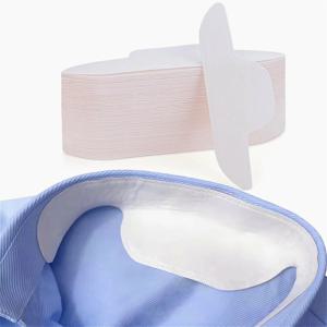 10PCS 셔츠 모자 목 땀 흡수 스티커에 대 한 일회용 칼라 보호대 땀 패드 땀에 대 한 보이지 않는 칼라 라이너 패드
