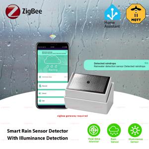 스마트 라이프 홈 어시스턴트 2MQTT 자동화를 위한 밝기 광 감지 기능이 있는 2in1 Zigbee 레인 센서 강우량 감지기