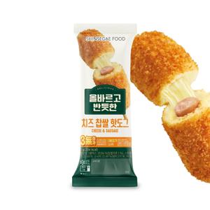 올바르고반듯한 치즈 찹쌀 핫도그 80g x 7개 x 2팩