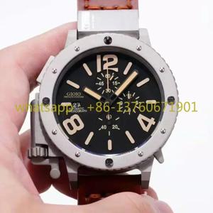 고품질 보트 Reloj Pareja Hombre 남자 크로노 그래프 시계 스테인레스 스틸 Classica 쿼츠 시계 U U42 블랙 브라운 가죽