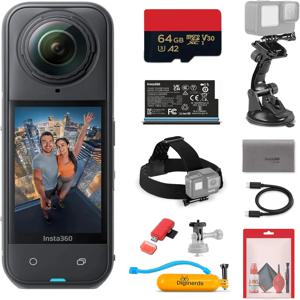 100% 새 상품 인스타360 X5 8K 360 방수 액션 카메라 |   1/1.28인치 센서, PureVideo AI, 안정화, 185분 배터리 수명, Rugg