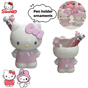Sanrio 헬로 키티 마이 멜로디 만화 귀여운 카와이 걸리 하트 메이크업 브러쉬 보관함 연필 홀더 편지지 장식 선물