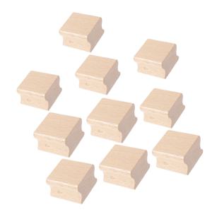 10 Pcs 너도밤 나무 인감 재료 Diy 스탬프 빈 이름 새겨진 나무 블록 스탬프 공예 도구 빈 성인을위한 수동