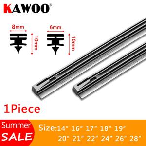KAWOO 1pcs 자동차 앞유리 와이퍼 블레이드 삽입 고무 스트립 (리필) 8mm/6mm 소프트 14 