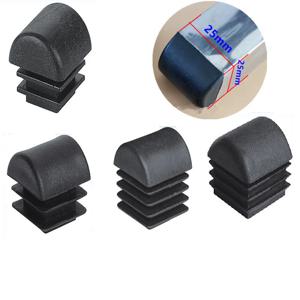 4pcs 사각형 플라스틱 블랭킹 엔드 캡 튜브 파이프 삽입 테이블 의자 다리 커버 용 플러그 마개 가구 레벨링 피트 보호대