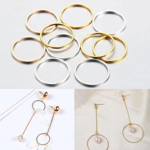 20-50pcs 라운드 직경 8-40mm 고리 귀걸이 와이어 커넥터 DIY 펜던트 쥬얼리에 대한 폐쇄 링 액세서리 용품 만들기