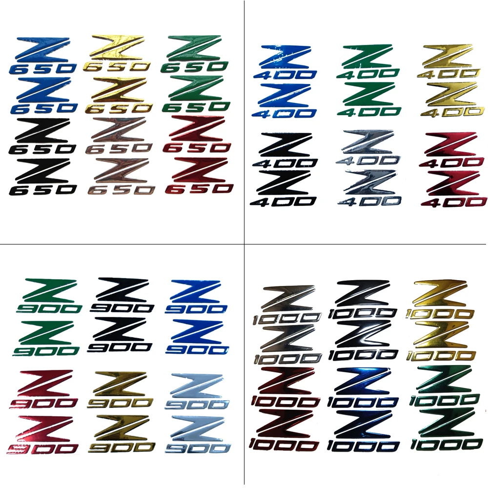 가와사키 닌자 Z400 Z900 Z650 Z800 Z250 Z1000 ZX6R 오토바이 3D 엠블럼 배지 데칼 탱크 닌자 Z650 Z400 Z900 스티커