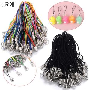 IYOE 50pcs Diy 쥬얼리에 대 한 점프 링 나일론 스레드와 믹스 컬러 매는 밧줄 스트랩 코드 전화 밧줄 장난감 펜 던 트 코드 만들기