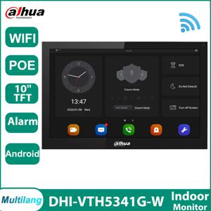 Dahua VTH5341G-W 디지털 실내 모니터 비디오 인터콤 내장 스피커, Multilang 무선 초인종 보안, 안드로이드 POE, 10 인치