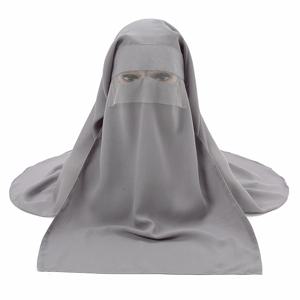 이슬람 얼굴 커버 스카프 이슬람 Niqab Burqa 보닛 Hijab 쉬폰 베일 모자를 쓰고 있죠 Abaya 여성용 Hijabs 선 스크린 Araba Long Wraps
