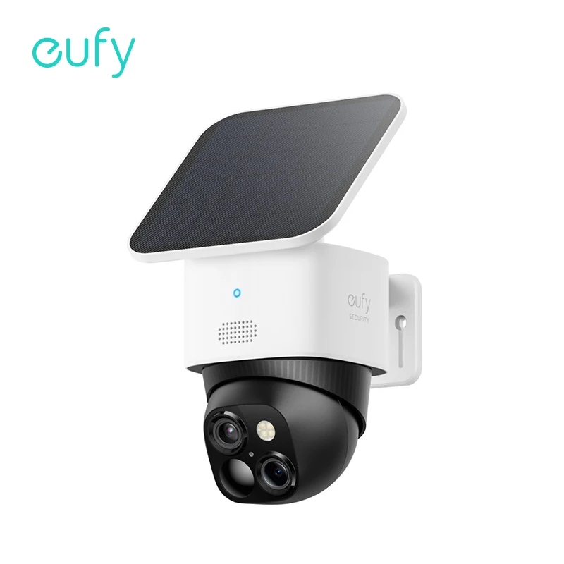 eufy SoloCam S340 태양광 보안 카메라 무선 실외 카메라 360 °   감시 사각지대 없음 2.4GHz Wi-Fi 월 사용료 없음