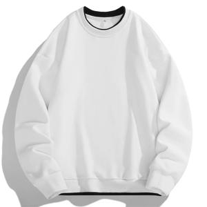 2025 남성 오 넥 기본 후드 남성 캐주얼 루즈 하라주쿠 후드 티 스웨터 긴 소매 탑 솔리드 컬러 streetwear 풀오버