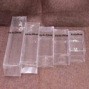 1lot=10pcs 4x4x8/10/12/16/20cm 도매 NewClear PVC 상자 포장 결혼식/크리스마스 좋아하는 초콜릿 캔디 애플 선물 이벤트