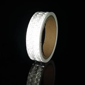 25mm x 10M 빛나는 반사 경고 테이프 자전거 방수 자체 접착 흰색 스티커 반사판 스트립 자동차 오토바이